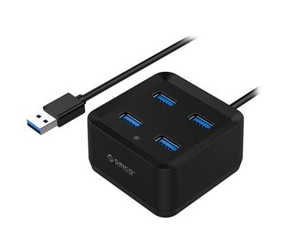  USB HUB: 4 Port USB3.0, 1m ABS cable, R/W LED  